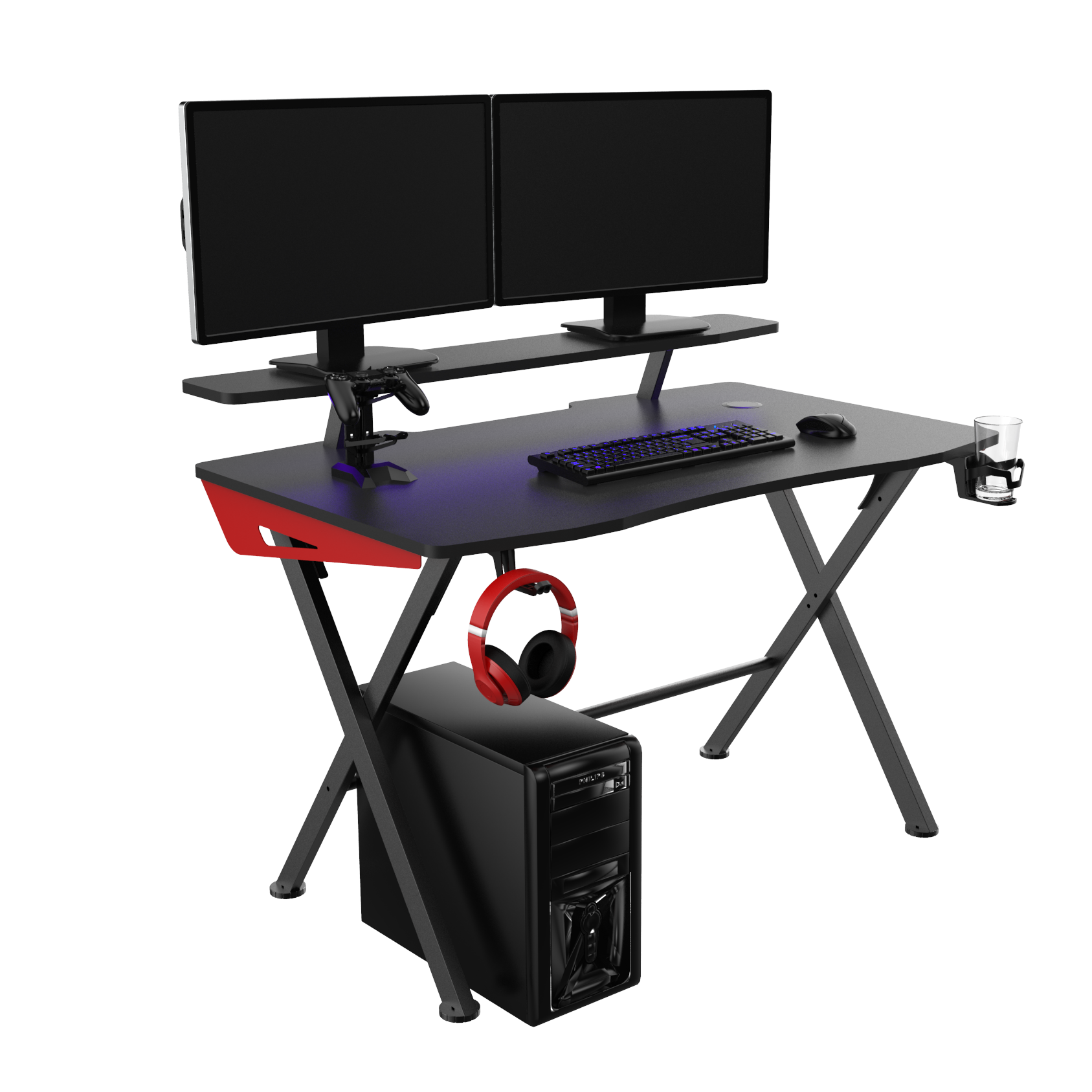 Loctek gd101 stable x frame x leg ergonomic gaming table gaming 